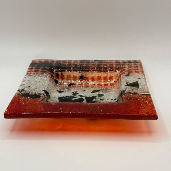 Lafiore Handmade Murano Glass Trinket Dish Made in Mallorca Spain - Picture 2 of 3